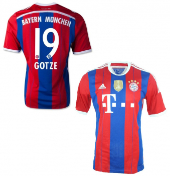 Adidas FC Bayern Munich jersey 19 Mario Götze  2014/15 home men's M