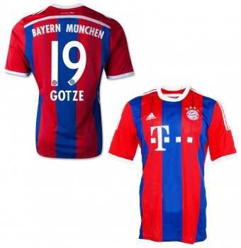Adidas FC Bayern Munich jersey 19 Mario Götze  2014/15 home signatured new men's L