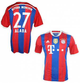 Adidas FC Bayern Munich jersey 27 David Alaba 2014/15 home men's L