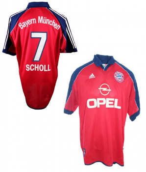 Adidas FC Bayern Munich jersey 7 Mehmet Scholl 1999/2001 Opel men's L or kids 176cm