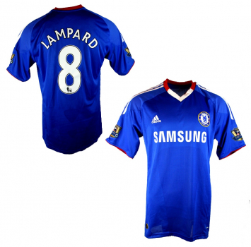 Adidas FC Chelsea jersey 8 Frank Lampard 2010/11 home Samsung match worn shirt blue men's L