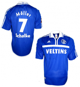 Adidas FC Schalke 04 jersey 7 Möller Andreas 2000/01 Veltins match worn signatured men's L