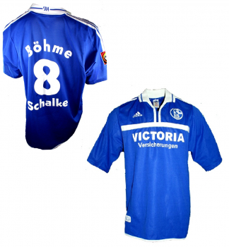 Adidas FC Schalke 04 jersey 8 Jörg Böhme 2000/01 Victoria match worn men's XL