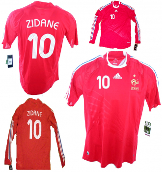 Adidas France jersey 10 Zinedine Zidane WC 2006 red new Formotion longsleeve men's L