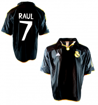 Adidas Real Madrid jersey 7 Raúl 1999/01 with sponsor Teka CL black men's XL