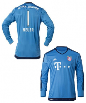 Adidas FC Bayern Munich Keeper jersey 1 Manuel Neuer 2015/16 men's M