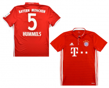 Adidas FC Bayern Munich jersey 5 Mats Hummels 2016/17 home red T-com Telekom men's XL