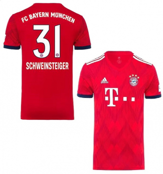 Adidas FC Bayern Munich jersey 31 Bastian Schweinsteiger  2018/19 home red men's S