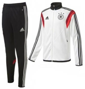 Adidas Germany Tracksuit World Cup 2014 jacket & trousers training suit white black home men's L