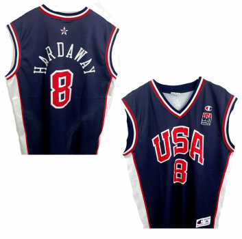 Champion jersey USA 8 Hardaway Dream Team navy blue NBA men's XL
