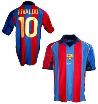 Nike FC Barcelona jersey 10 Rivaldo 2001/02 home men's XL