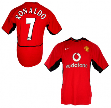 Nike Manchester United jersey 7 Cristiano Ronaldo 2003/04 Vodafone red men's XL