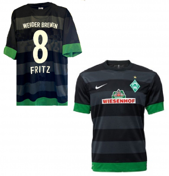 Nike SV Werder Bremen jersey 8 Clemens Fritz 2012/13 away SVW Wiesenhof black men's M