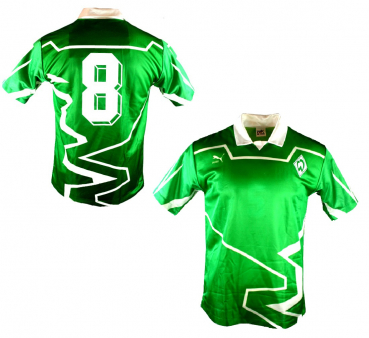 Puma SV Werder Bremen jersey 8 Mirko Votava 1993/94 UEFA CL match worn green men's L