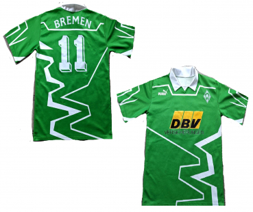 Puma SV Werder Bremen jersey 11 Wynton Kiwi Rufer 1993/94 green DBV men's M
