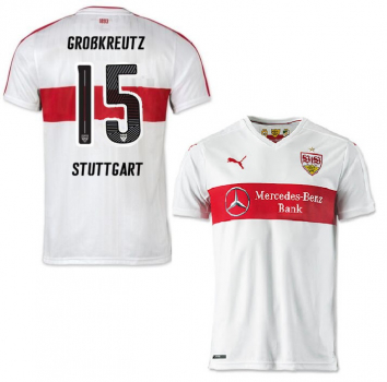 Puma VfB Stuttgart jersey 15 Kevin Großkreutz 2015/16 Mercedes Benz Bank white home men's S
