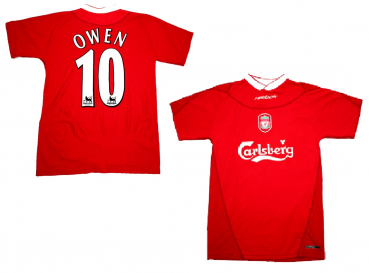 Reebok FC Liverpool jersey 10 Michael Owen 2002-04 Carlsberg home red men's S