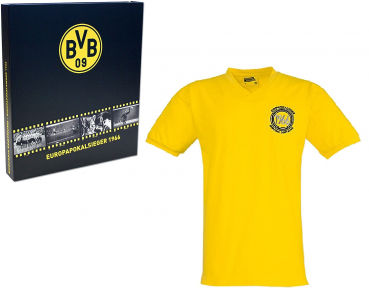 Borussia Dortmund jersey 1966 BVB 09 retro home boc yellow men's S
