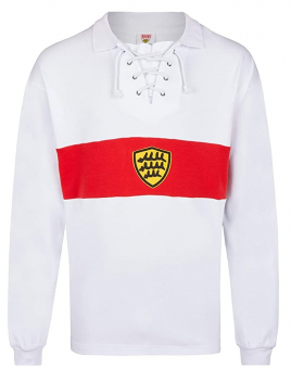 Score Draw VfB Stuttgart jersey 1927/28 longsleeve retro oldschool white men's M