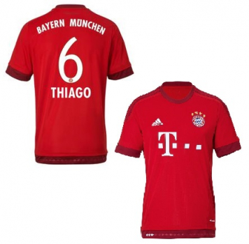 Adidas FC Bayern Munich jersey 6 Thiago Alcantara 2015/16 home red men's S or XL
