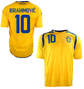 Umbro Sweden jersey 10 Zlatan Ibrahimovic Euro 2008 home yellow men's L