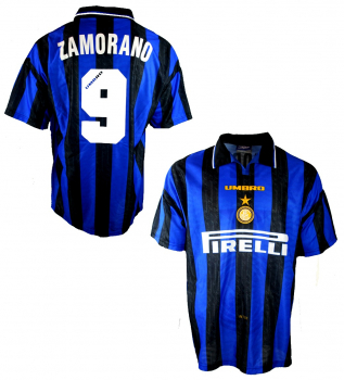 Umbro Internationale Inter Milan jersey 9 Iván Zamorano 1996/97 men's L or XL