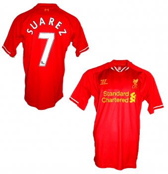 Warrior FC Liverpool jersey 7 Luis Suárez 2013/14 home red men's XXL/2XL