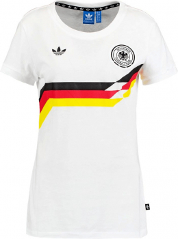 Adidas originals Germany T-shirt DFB 90 1990 white tee jersey women 6/8/10/12 / US S / M