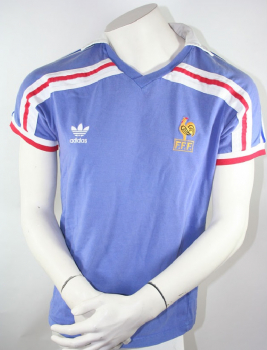 Adidas France jersey 1986 World Cup in Mexico until 1988 Euro home blue men's M