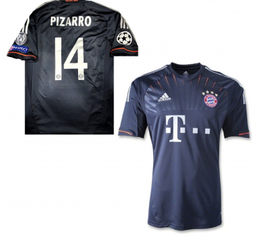 Adidas FC Bayern Munich jersey 14 Claudio Pizarro 2012/13 home black men's XL