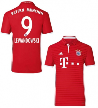 Adidas FC Bayern Munich jersey 9 Robert Lewandowski 2016/17 home red men's M