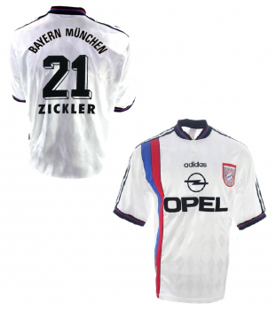Adidas FC Bayern Munich jersey 21 Alexander Zickler 1996/97 white Opel men's XXL/2XL
