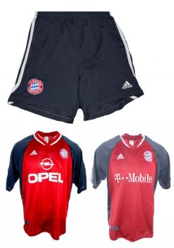 Adidas FC Bayern Munich München jersey shorts 2001/02 Opel home kids 164 cm