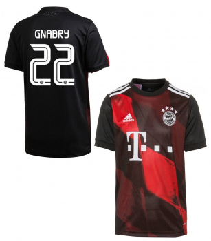 Adidas FC Bayern Munich jersey 22 Serge Gnabry 2020 away navy T-com Telekom men's S