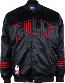 Adidas Chicago Bulls jacket NBA Basketball Originals black satin college men's XL
