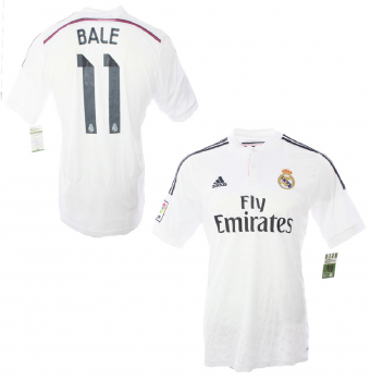 Adidas Real Madrid jersey 11 Gareth Bale 2014/15 Emirates home NEW men's M & L