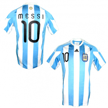 Adidas Argentina jersey 10 Lionel Messi world cup 2010 home men's M