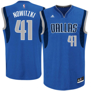 Adidas Dallas Mavericks jersey 41 Dirk Nowitzki New blue basketball NBA men's XXL/2XL