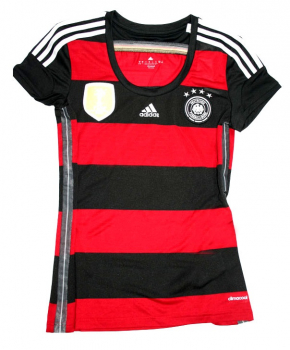 Adidas Germany jersey World cup 2014 + patch red black Away new women S