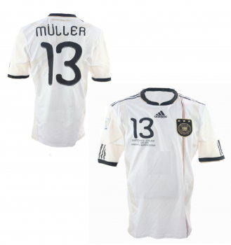 Adidas Germany jersey 13 Thomas Müller 2010 DFB home Patches white men's L/XL