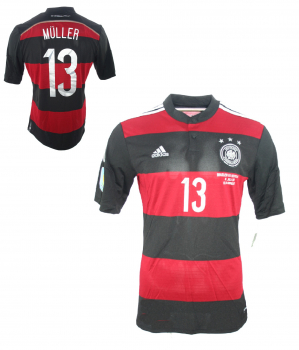 Adidas Germany jersey 13 Thomas Müller World Cup WC 2014 away red black new men's S/M/L/XL/XXL/176cm