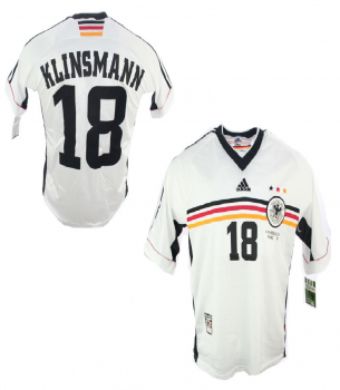 Adidas Germany Jersey 18 Jürgen Klinsmann World Cup 98 1998 home men's L/XL