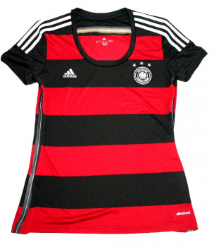 Adidas Germany jersey World Cup 2014 away red black women L