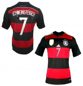 Adidas Germany jersey 7 Bastian Schweinsteiger World Cup 2014 Away 4 stars men's XS kids 164 cm