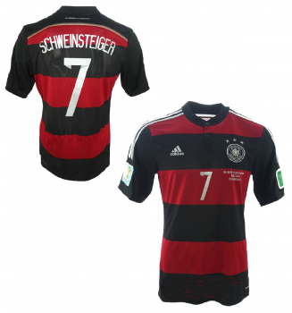 Adidas Germany jersey 7 Bastian Schweinsteiger World Cup 2014 Away patches men's S or L