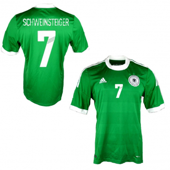 Adidas Germany jersey 7 Bastian Schweinsteiger 2012 away green shirt DFB men's S