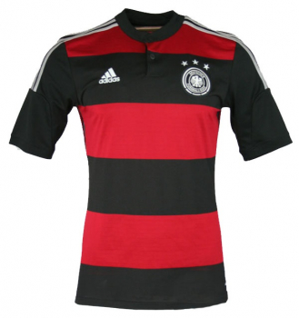 Adidas Germany jersey World Cup 2014 Brazil away red black men's 164cm = XS