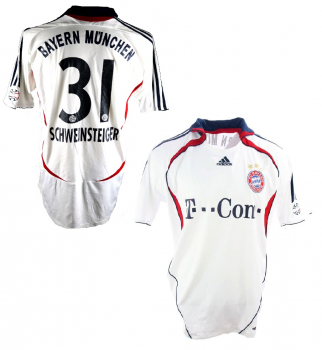 Adidas FC Bayern Munich jersey 31 Bastian Schweinsteiger 2006/07 T-com white men's/kids 176cm S-M (B-Stock) - Kopie