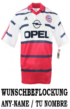 Adidas FC Bayern Munich jersey + shorts 1998/99 Opel white men's XS  kids 164 cm