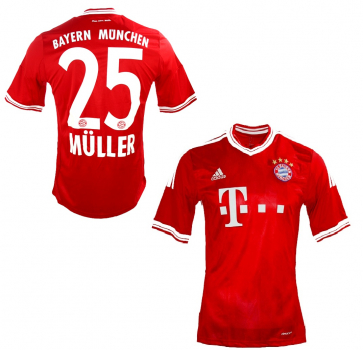 Adidas FC Bayern Munich jersey 25 Thomas Müller 2013/14 Triple home men's M